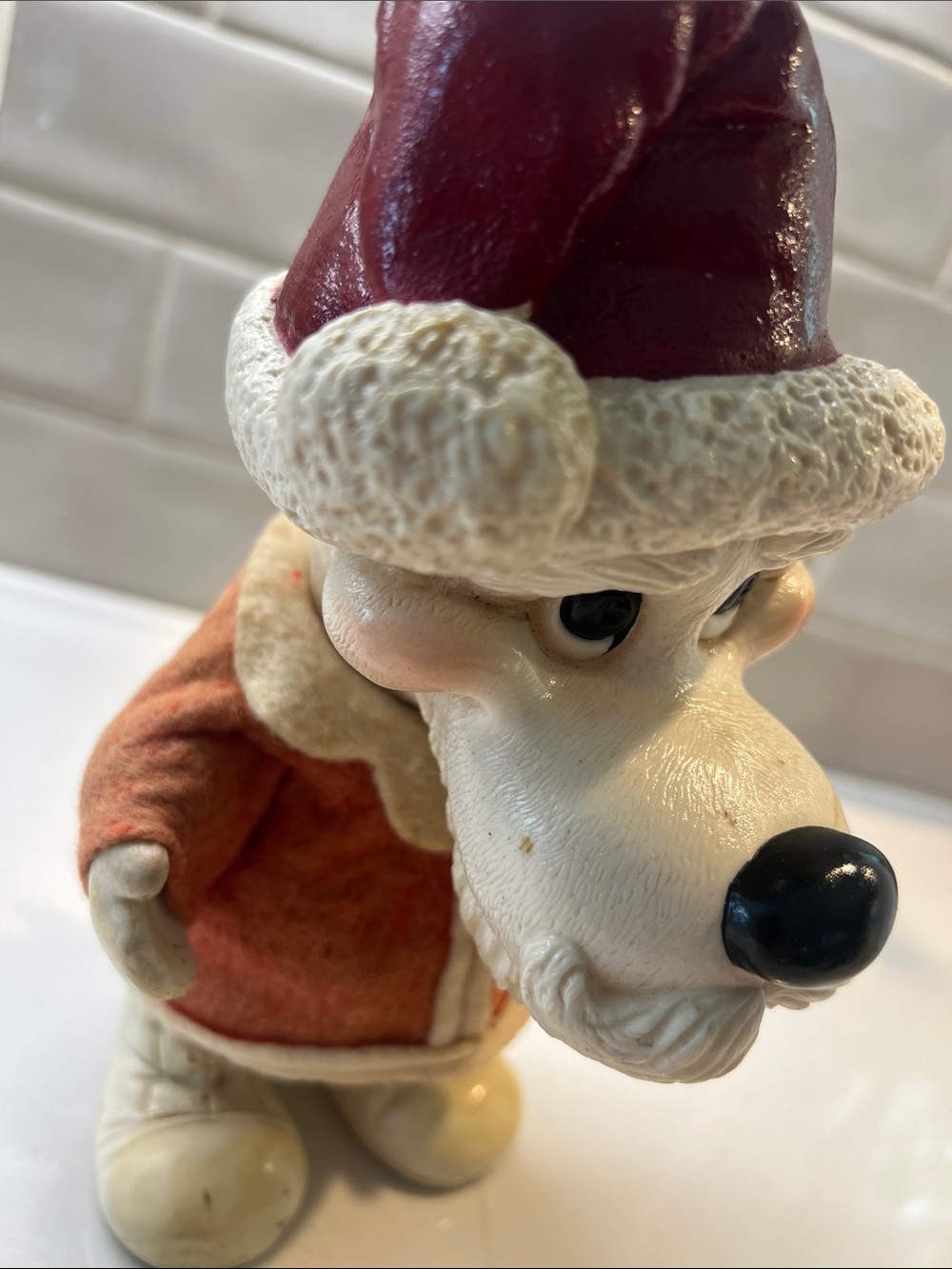 Dog VINTAGE '77 CREATIVE MFG Santa Troll Bank 9" - Picture 9 of 9